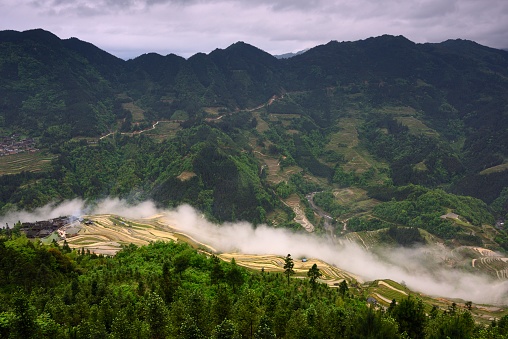 Guizhou Province,China,\nQiandongnan Miao and Dong Autonomous Prefecture,Kaili City, Congjiang County,Jiabang Terraces.\nIt has been developed by the Miao people from generation to generation.The terrace is a creation of Miao agricultural culture.\nJiabang Terraces is one of the most famous and beautiful terraces in China, as well as a famous base for photographic creation.