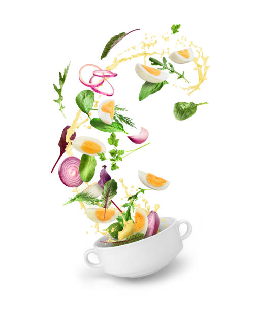 istock Salad with egg and mayonnaise on a white plate. 1316628201