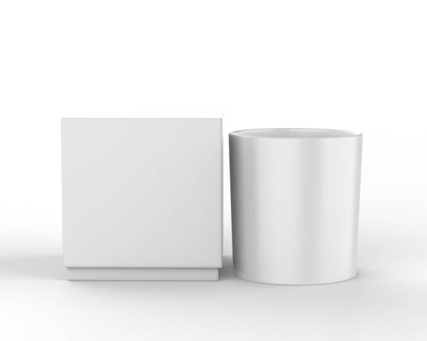 istock Blank Scented Candle With Paper Box Packaging For Branding And Mock up. 1316629767