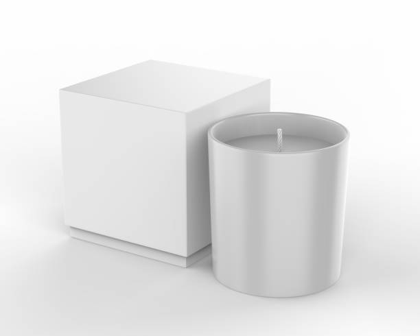istock Blank Scented Candle With Paper Box Packaging For Branding And Mock up. 1316629771