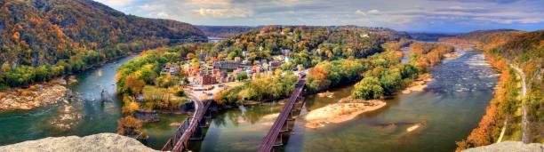 istock Harpers Ferry in West Virginia viewed from Maryland Heights during fall colors 1316631388