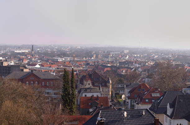 istock Beautiful aerial view of BIelefeld cityscape 1316631915