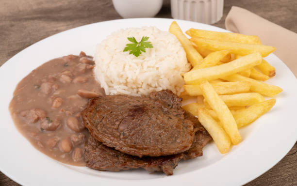 istock Beef, rice, beans and french fries. Typical brazilian executive dish 1316632867