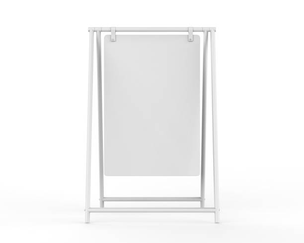 istock Blank metallic advertising banner floor stand. 1316634762