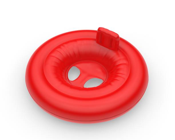 istock Red Pool trainer inflatable seats for children. 1316636644