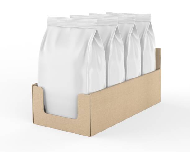 blank bag food packaging mock up z podstawą tacy. - airtight food box package zdjęcia i obrazy z banku zdjęć