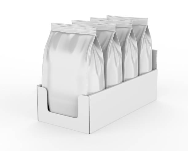 blank bag food packaging mock up z podstawą tacy. - airtight food box package zdjęcia i obrazy z banku zdjęć