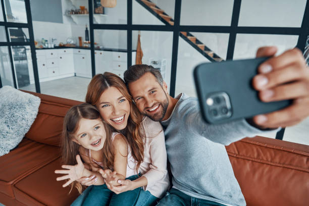 Happy young family