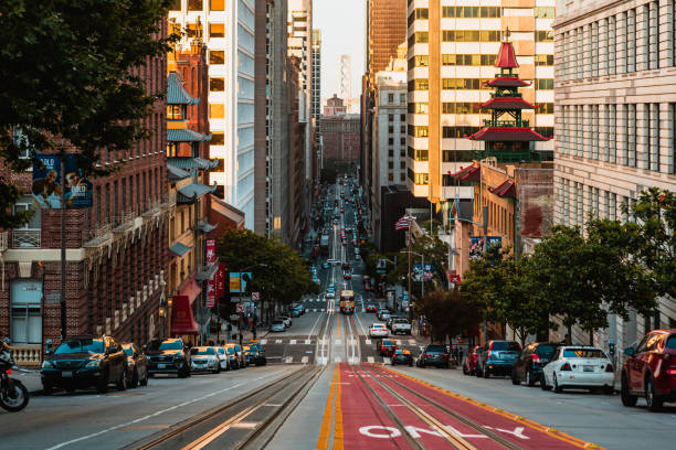 The skyline of San Francisco, California stock photo