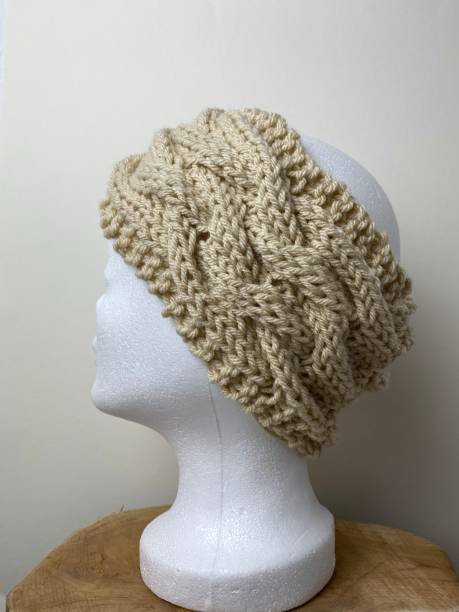 istock Hand knit headband with cable stitch detail 1316641368