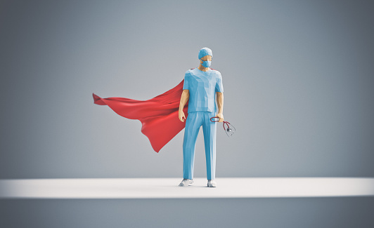 Super Hero Medical Concept 3d Render photo