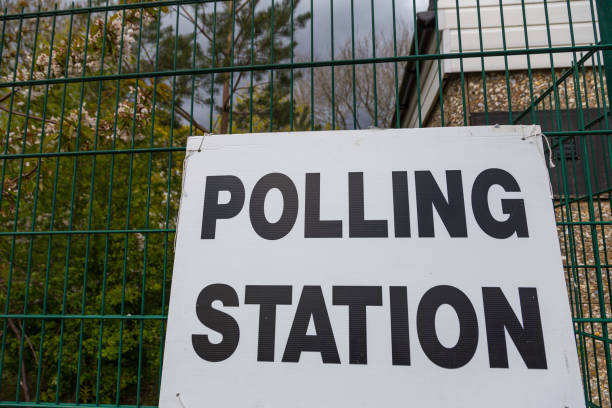 istock Polling station sign on election day 1316645732