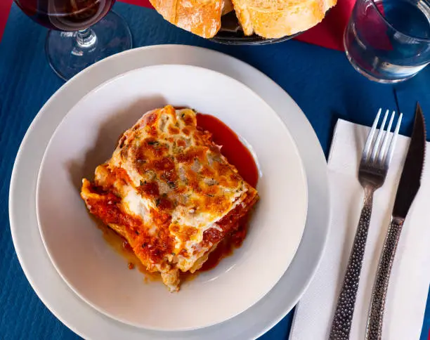 Photo of Lasagna a la Bolognese with bechamel sause