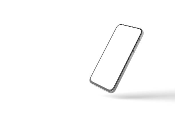 istock A mockup of a smartphone with a white screen on a white background with a shadow. 3d rendering. 1316647786