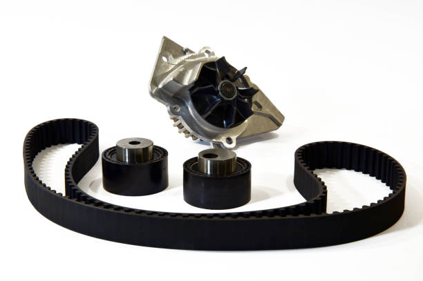 istock The timing belt, rollers and water pump stands on a white background 1316650167