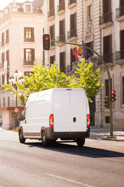 istock Delivery van in a city 1316650177