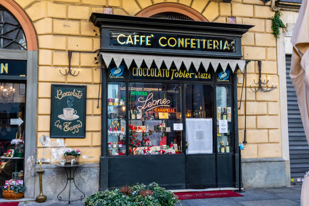Caffè Al Bicerin in Turin (Piedmont, Italy). stock photo
