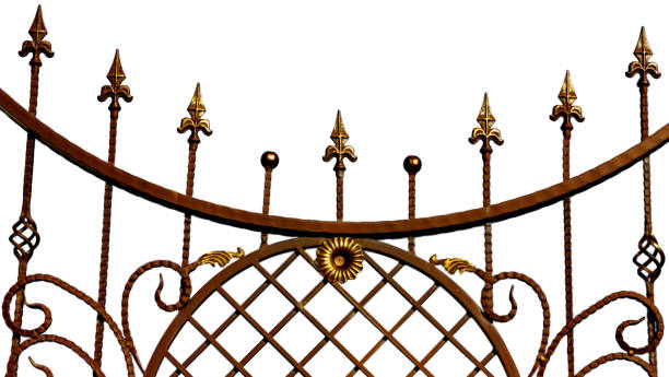 istock Beautiful wrought iron fence. 1316658036