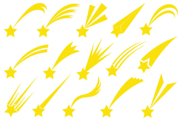коллекция различных мякотьных звезд - meteor stock illustrations
