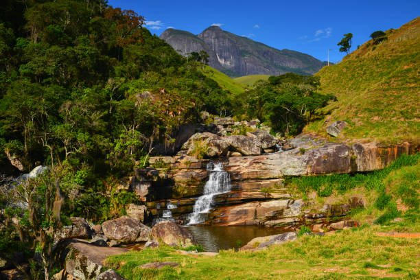 A waterfall in the idyllic Vale dos Frades stock photo