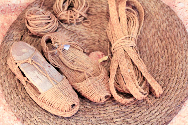 istock Espadrilles made of esparto grass for sale 1316669984