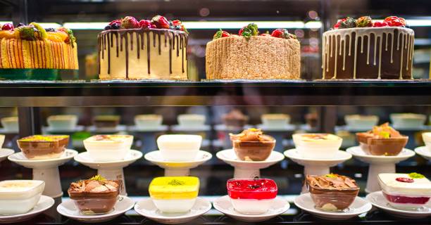istock cakes and pastries are on the shop window 1316671014