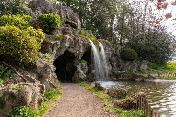 istock In the park there is a beautiful waterfall 1316671245
