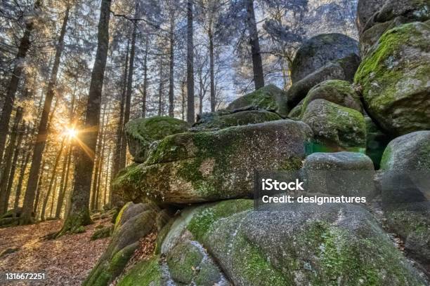 Close By The Guenterfelsen Frozen Mossy Rocks The Brend Way In The Black Forest Southwest Germany Stock Photo - Download Image Now