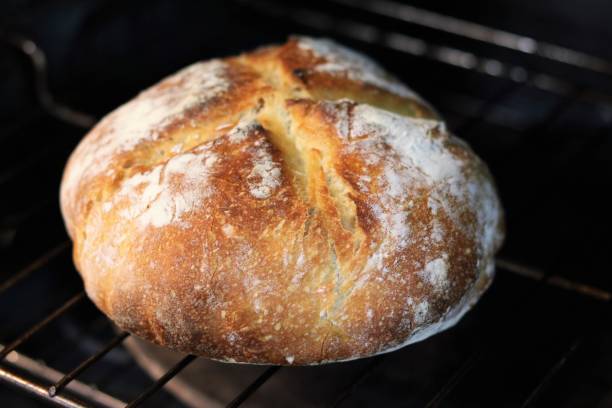 istock Fresh Baked Sourdough In The Oven 1316673852