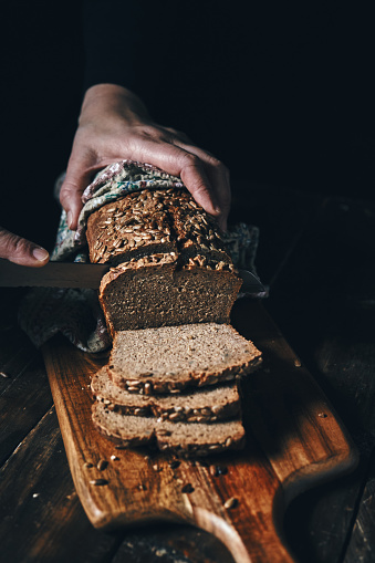 Fresh Baked Healthy Brown Bread with Poppy Seeds