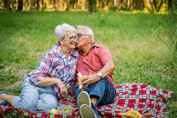 istock Senior Couple Having Picnic In Nature 1316676424