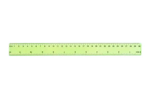 Photo of Ruler on the white background (Clipping Path)