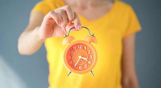 Clock, Holding, Alarm Clock, Females, Deadline