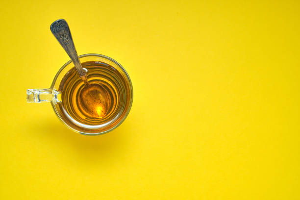 istock Glass mug with green tea 1316681945