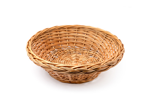 Bread basket on a white background
