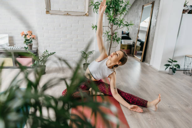 istock Young woman practicing yoga 1316683958
