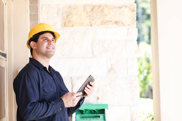 istock Latin descent man inspects home exterior. 1316691384