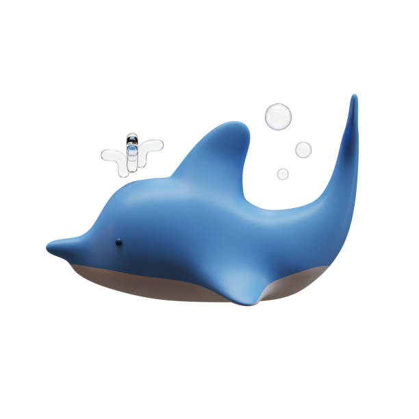 istock Dolphin 3D Rendering Illustration, suitable for world oceans day 1316693860