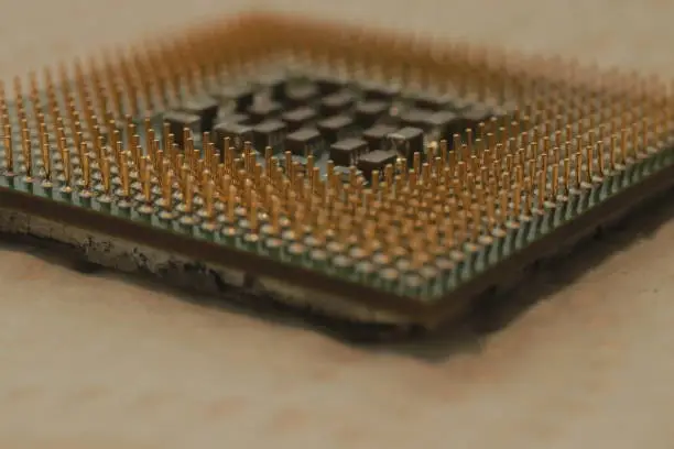 Photo of Intel cpu for pc computer close up macro