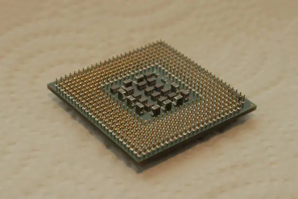notebook old cpu for pc computer close up macro Intel old cpu for pc computer close up macro