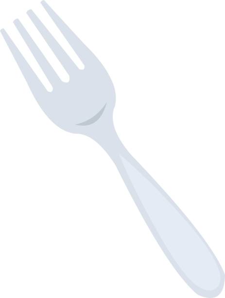 wektorowa ilustracja srebrnego widelca - gardening fork stock illustrations
