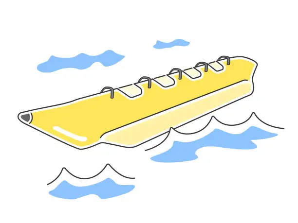 Vector illustration of Banana boat.