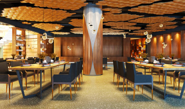 istock 3d render of cafe restaurant interior 1316703293