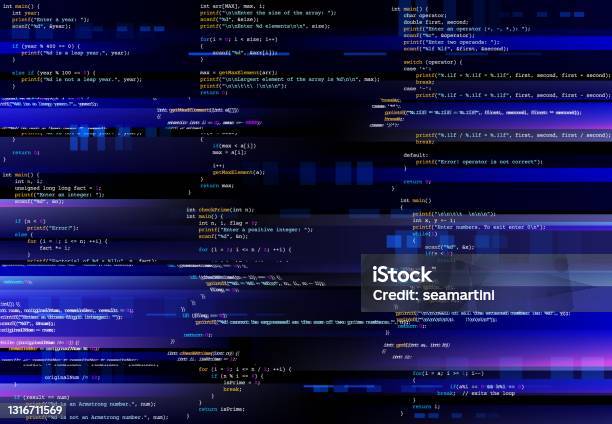 Computer Screen Glitch In Programming Code Stock Illustration ...