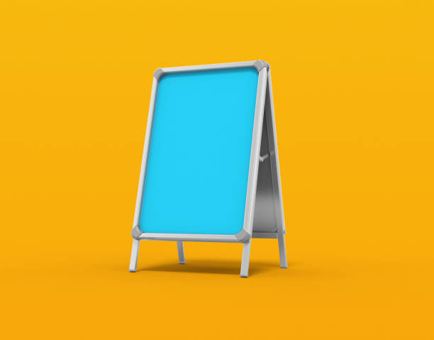 istock Metallic Outdoor Stand Mockup Set, isolated 1316712448