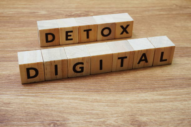 istock Digital Detox alphabet letter on wooden background 1316725539