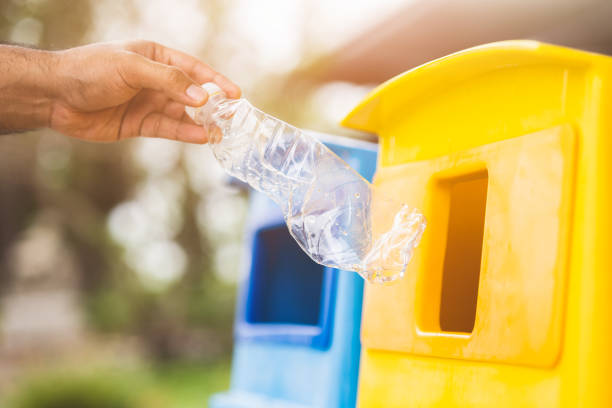 istock A young man drinks from plastic bottles and throws them into the trash. Video about environmental day Separate plastic waste in the correct category. Public trash 1316730130