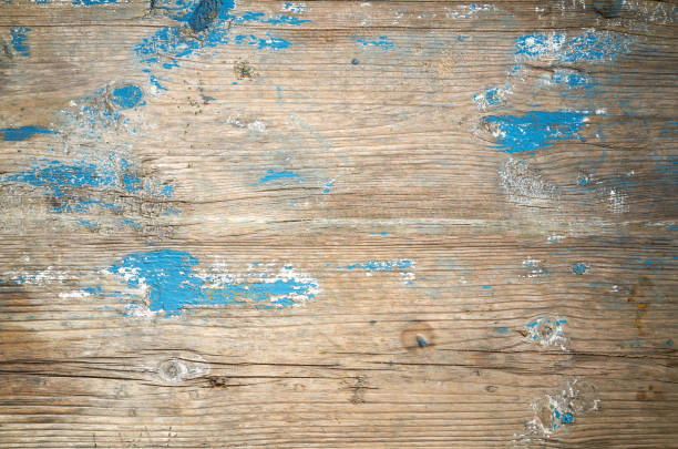 istock Old grunge plank wooden blue texture for background, full frame 1316733229