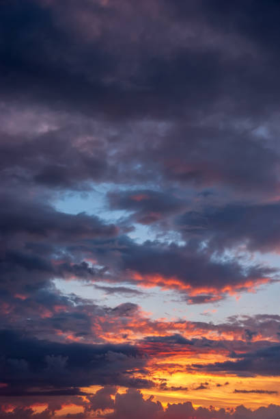 istock Beautiful sunset sky with thunderstorm clouds 1316739424