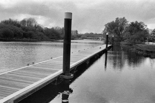 istock jetty without a boat and wide river 1316740895